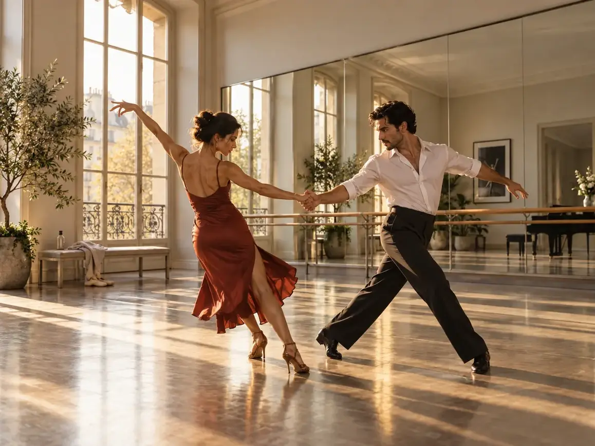Sessão de dança focada em repertório e transições